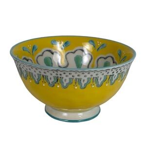 Anthropologie Elka Ayaka Yellow Footed Rice Soup Cereal 6” Bowl